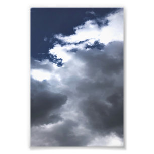 White Clouds Blue Sky Photo Enlargement