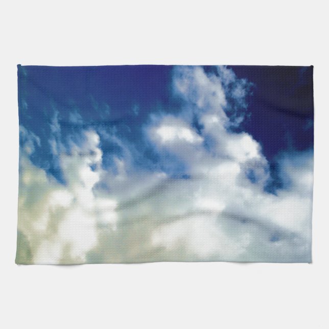 White Clouds & Blue Sky Tea Towel (Horizontal)