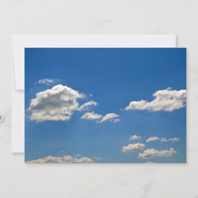 White Clouds on Blue Sky   Invitation (Front)