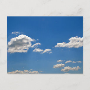 White Clouds on Blue Sky Postcard