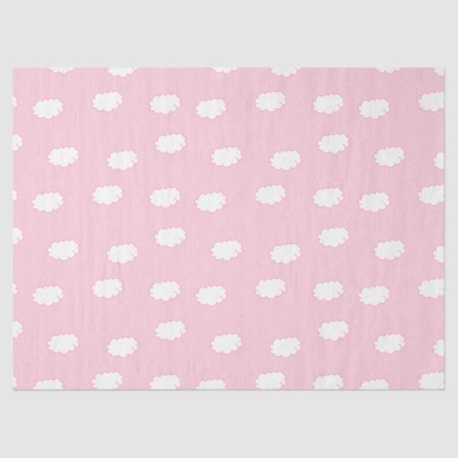 White clouds on pink tissue paper (Front)