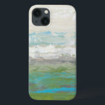 White Clouds Overlooking Beautiful Landscape iPhone 13 Case<br><div class="desc">Jennifer Goldberger painted this beautiful landscape piece. White clouds are overlooking an amazing blue lake surrounded by gorgeous green grass. The colours are vivid and the detail is immaculate. Purchase your print now!</div>