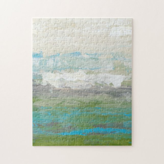 White Clouds Overlooking Beautiful Landscape Jigsaw Puzzle (Vertical)