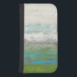 White Clouds Overlooking Beautiful Landscape Samsung S4 Wallet Case<br><div class="desc">Jennifer Goldberger painted this beautiful landscape piece. White clouds are overlooking an amazing blue lake surrounded by gorgeous green grass. The colours are vivid and the detail is immaculate. Purchase your print now!</div>