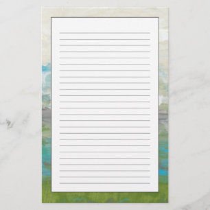 White Clouds Overlooking Beautiful Landscape Stationery