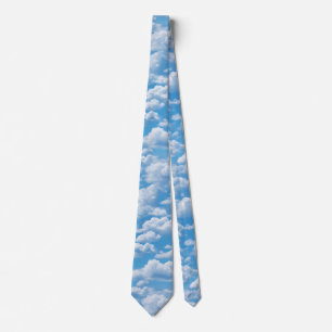 White Clouds Pattern On A Blue Sky Backgroud Tie