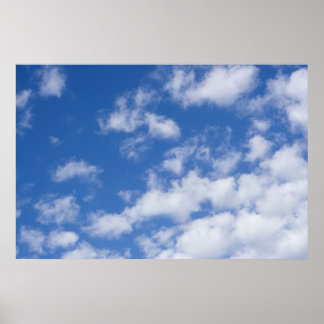 White clouds. poster