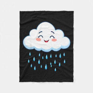 White Clouds Rain Drop Costume Christmas Halloween Fleece Blanket