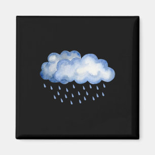 White Clouds Rain Drop Costume Christmas Halloween Magnet
