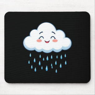 White Clouds Rain Drop Costume Christmas Halloween Mouse Mat