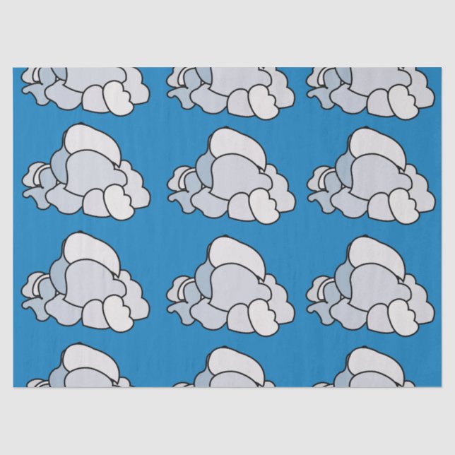White Clouds Tissue Paper (Front)