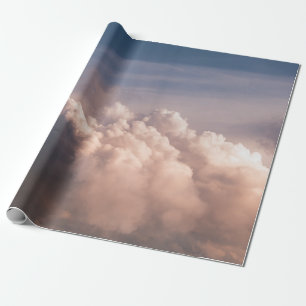 WHITE CLOUDS UNDER BLUE SKIES WRAPPING PAPER