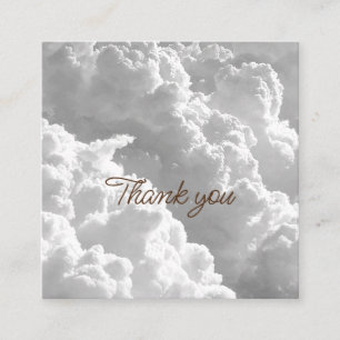 White Clouds, Weather Graphics, Cloudy Clipart Square Business Card