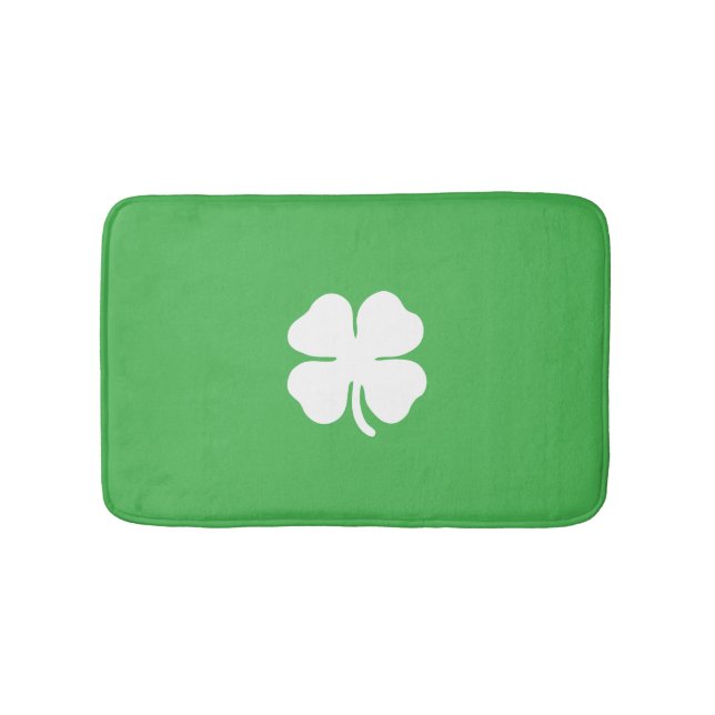 White Clover Leaf Bath Mat (Front)