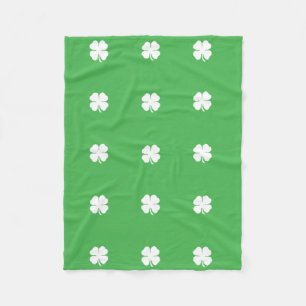 White Clover Leaf Fleece Blanket