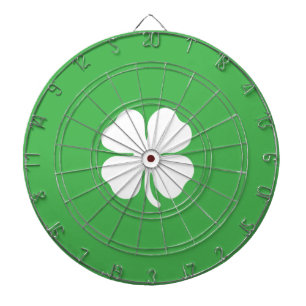 White Clover Leaf Metal Cage Dartboard