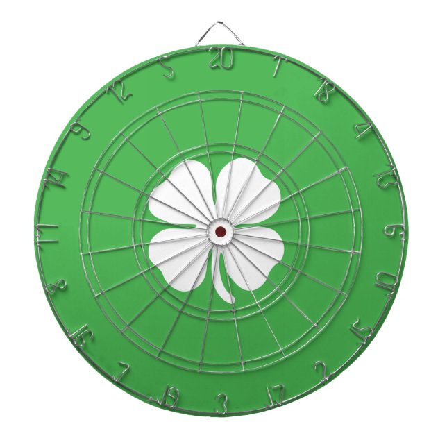 White Clover Leaf Metal Cage Dartboard (Front)