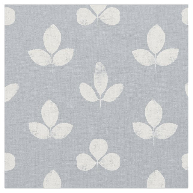 White Clover on Grey Fabric (Close Up)