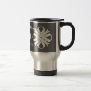 White Clover Ribbon Template by Kenneth Yoncich Travel Mug