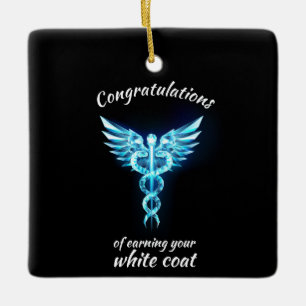 White Coat Ceremony Crystal Medical  Ceramic Ornament