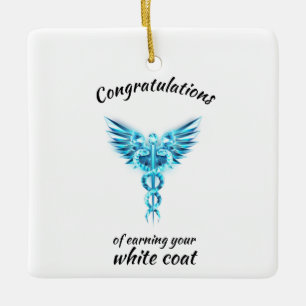 White Coat Ceremony Crystal Medical  Ceramic Ornament