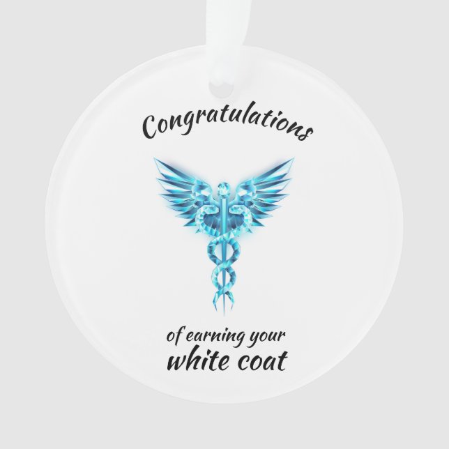 White Coat Ceremony Crystal Medical  Ornament (Front)