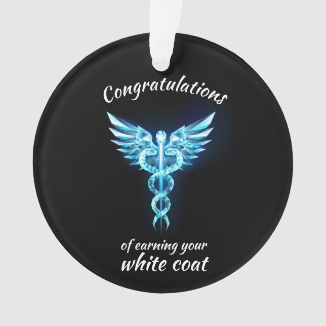 White Coat Ceremony Crystal Medical  Ornament (Front)