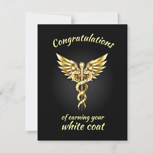 White Coat Ceremony Gold Medical  Card (Front)