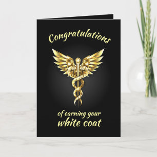 White Coat Ceremony Gold Medical  Card