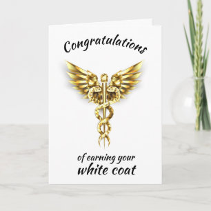 White Coat Ceremony Gold Medical  Card