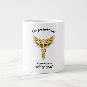 White Coat Ceremony Gold Medical  Large Coffee Mug