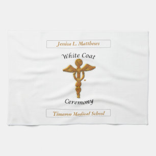 White Coat Ceremony Gold Medical, Pillow, Towel