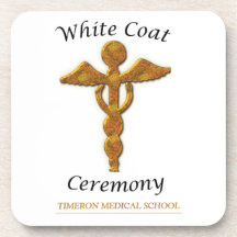 White Coat Ceremony Gold Medical, Square Gift Item