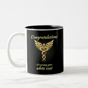 White Coat Ceremony Gold Medical  Two-Tone Coffee Mug