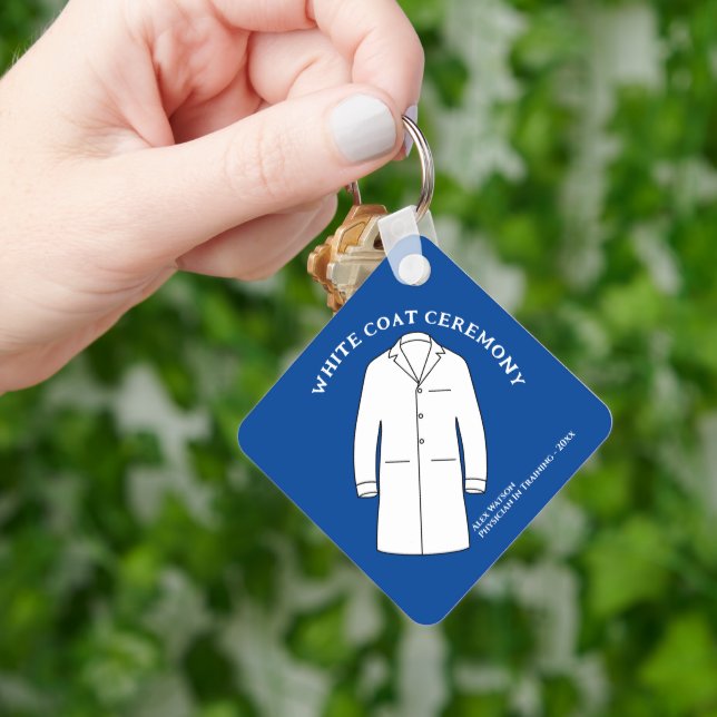 White Coat Ceremony Keepsake Physician Doctor Key Ring (Hand)