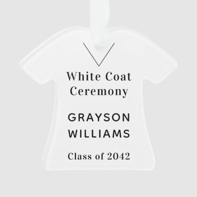 White Coat Ceremony Medical Ornament (Front)