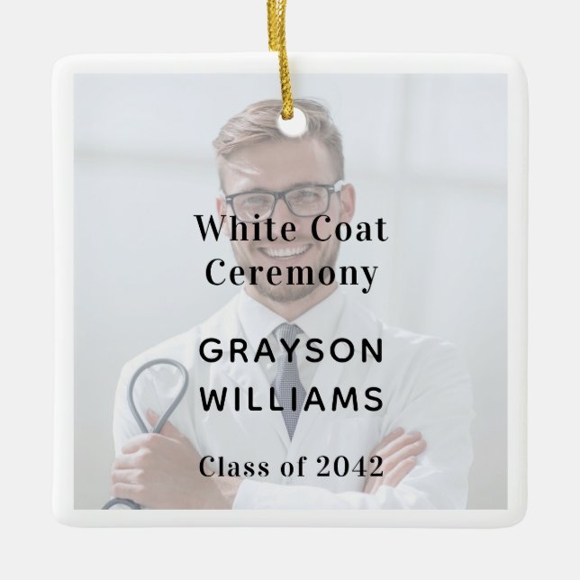 White Coat Ceremony Medical Ornament (Front)