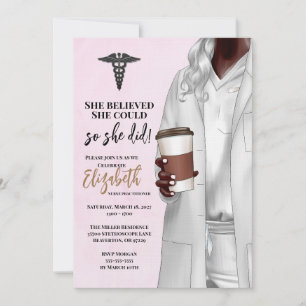 White Coat Medical School Graduation Invitation