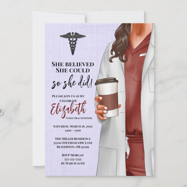 White Coat Medical School Graduation Invitation (Front)