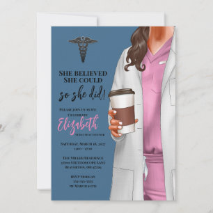 White Coat Medical School Graduation Invitation