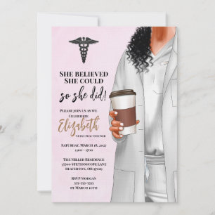 White Coat Medical School Graduation Invitation