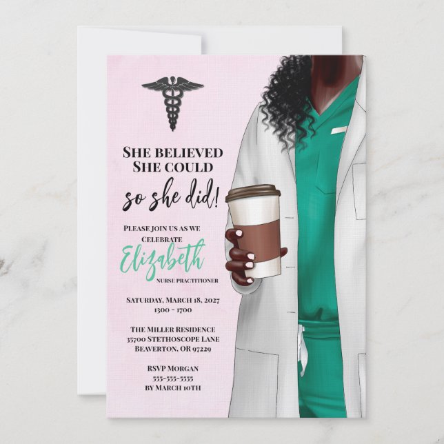 White Coat Medical School Graduation Invitation (Front)