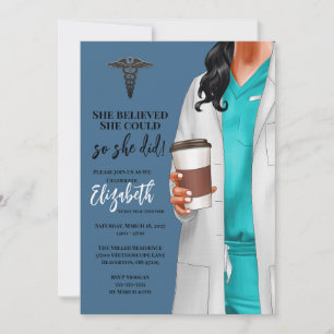 White Coat Medical School Graduation Invitation