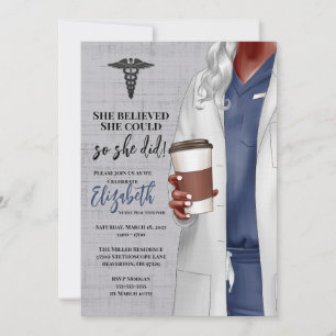 White Coat Medical School Graduation Invitation