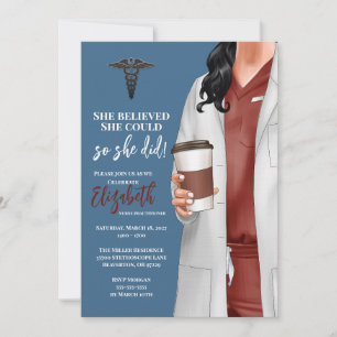 White Coat Medical School Graduation Invitation