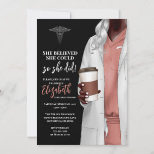 White Coat Medical School Graduation Invitation