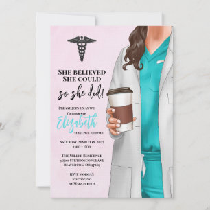 White Coat Medical School Graduation Invitation