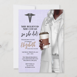 White Coat Medical School Graduation Invitation