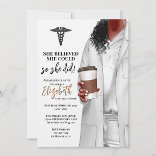 White Coat Medical School Graduation Invitation
