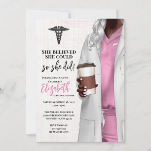 White Coat Medical School Graduation Invitation